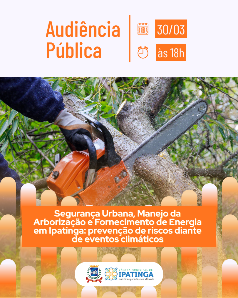 Segurança Urbana, Manejo da Arborização e Fornecimento de Energia em Ipatinga