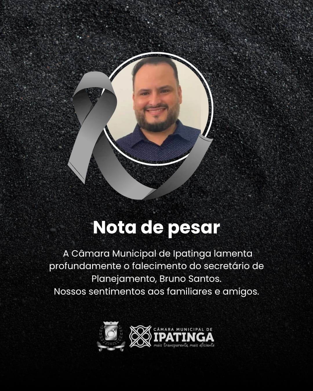 Câmara decreta luto oficial de três dias pelo falecimento de Secretário de Planejamento de Ipatinga