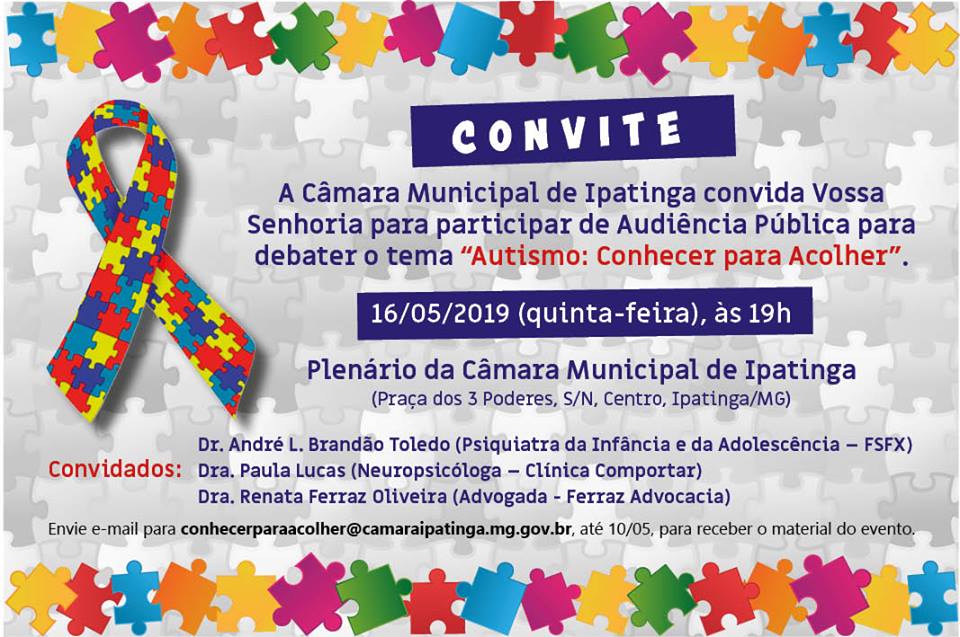 Câmara convoca audiência para discutir autismo